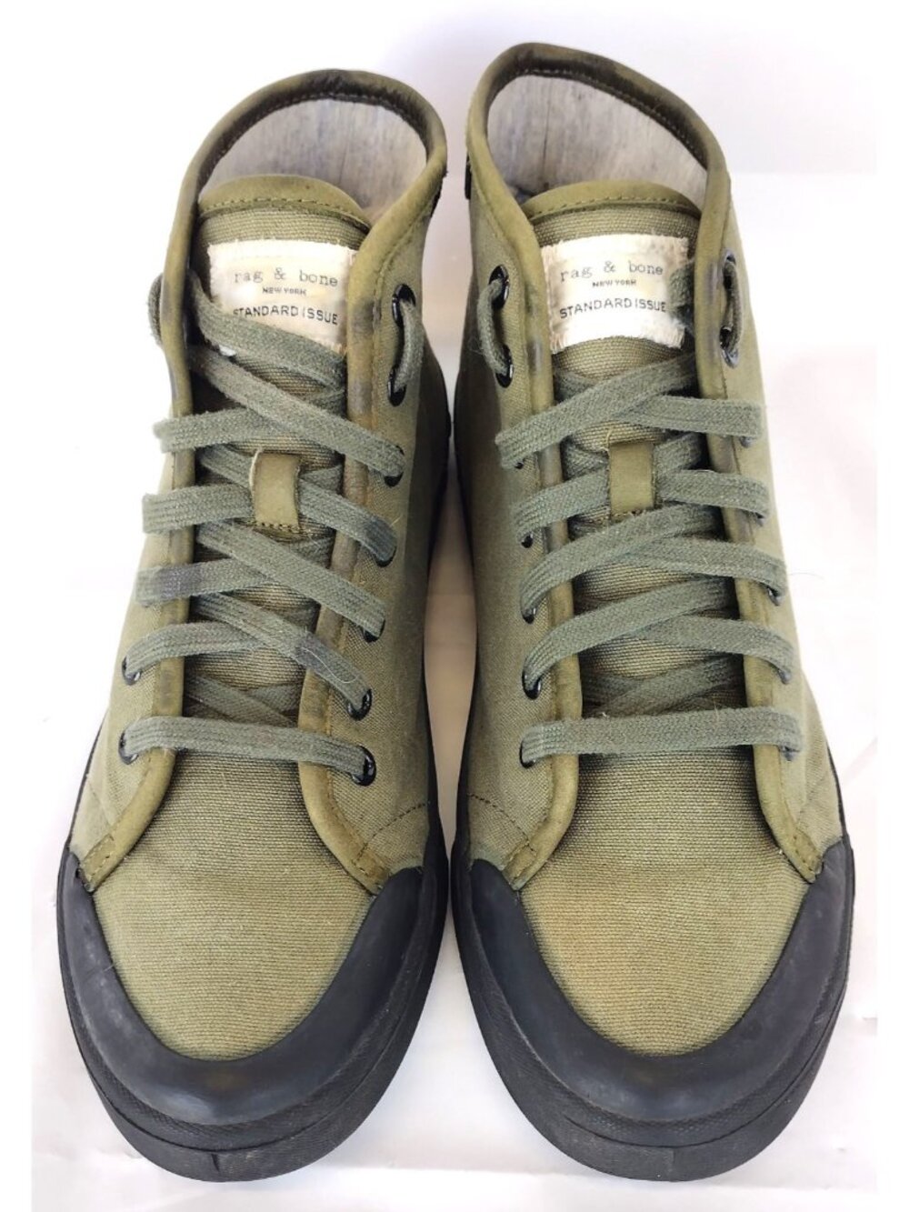 Rag and Bone Standard Issue Canvas Sneakers Green Black Size 41.5